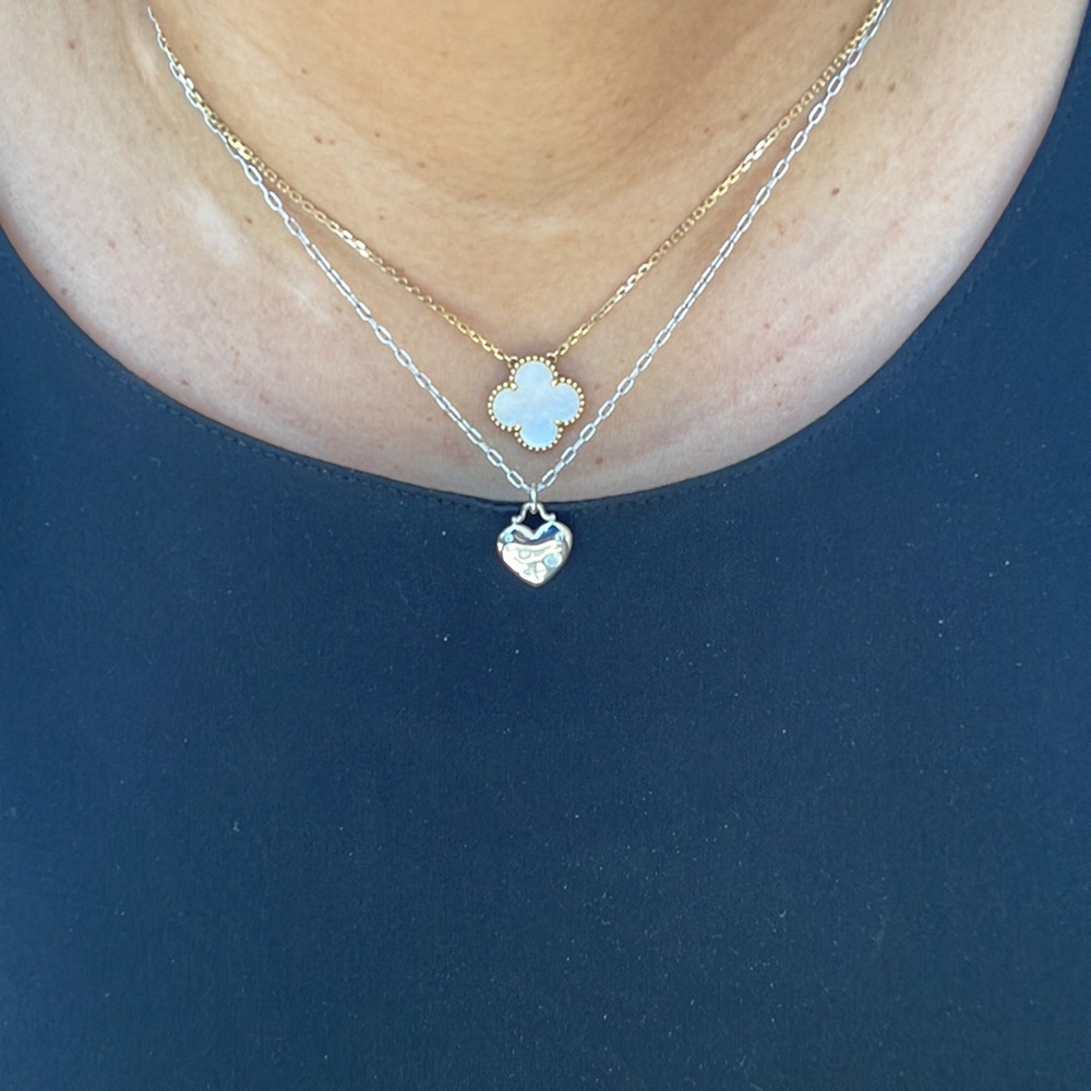 Tiffany & Co. Etoile Diamonds 18k White Gold Heart Pendant & Chain - Picture 1 of 15